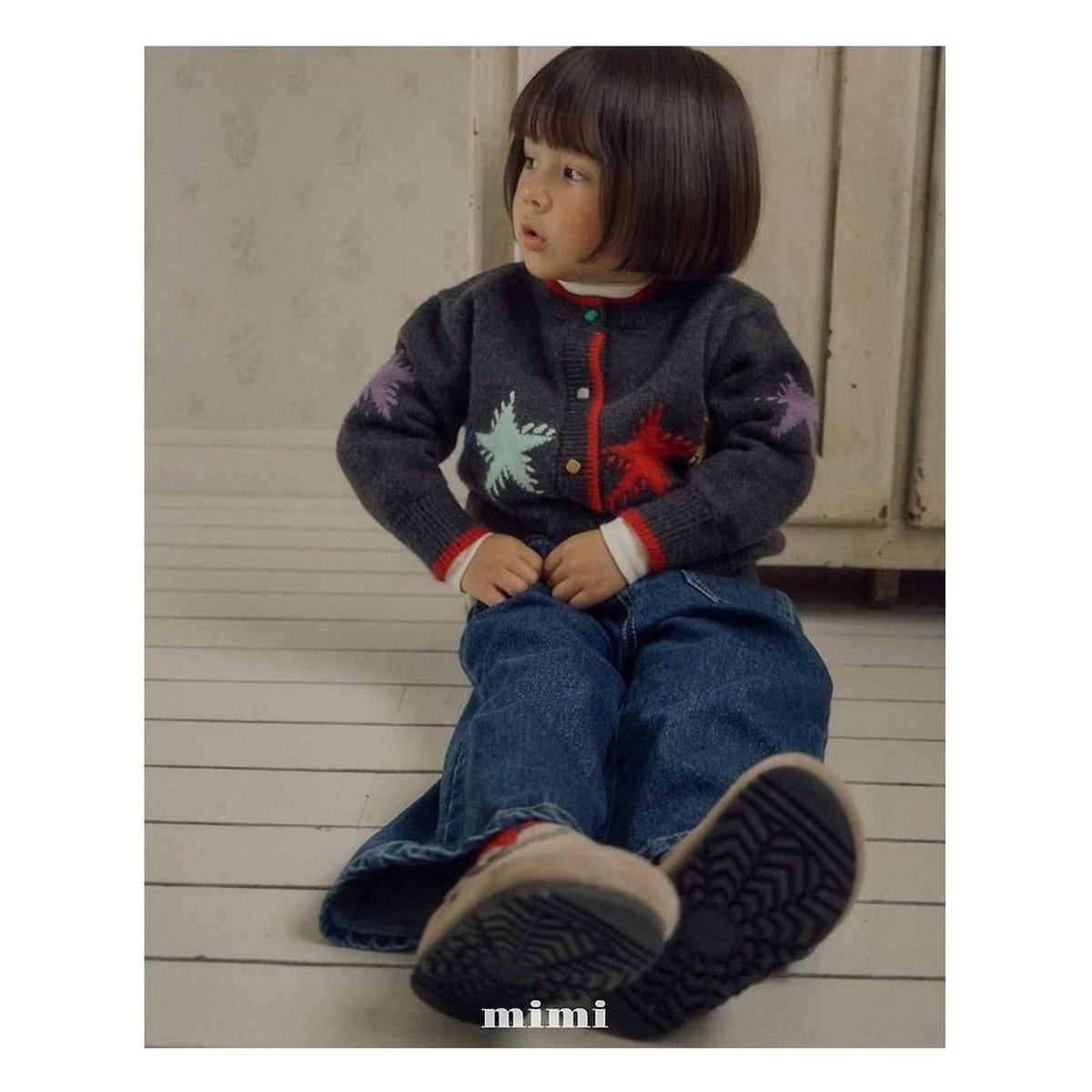 BYMIMI ビッグスターニットカーディガン