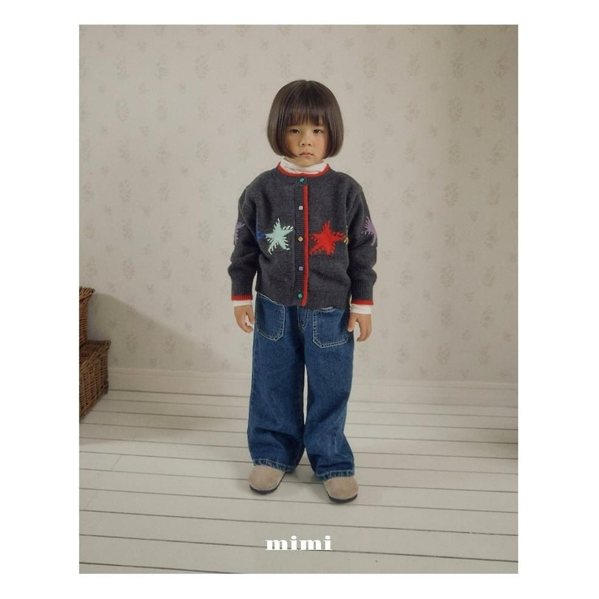 BYMIMI ビッグスターニットカーディガン