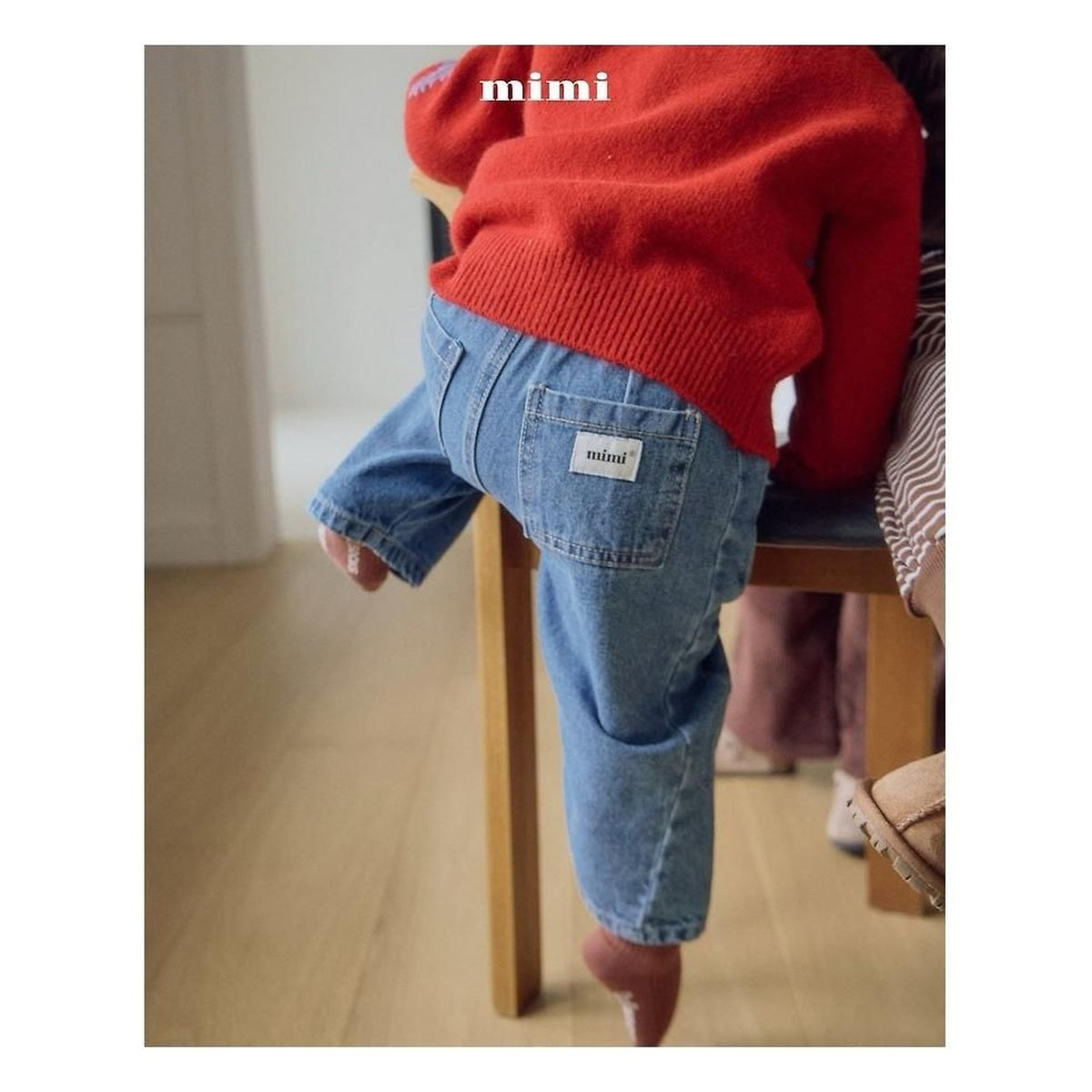 BYMIMI 切り替えデニムパンツ
