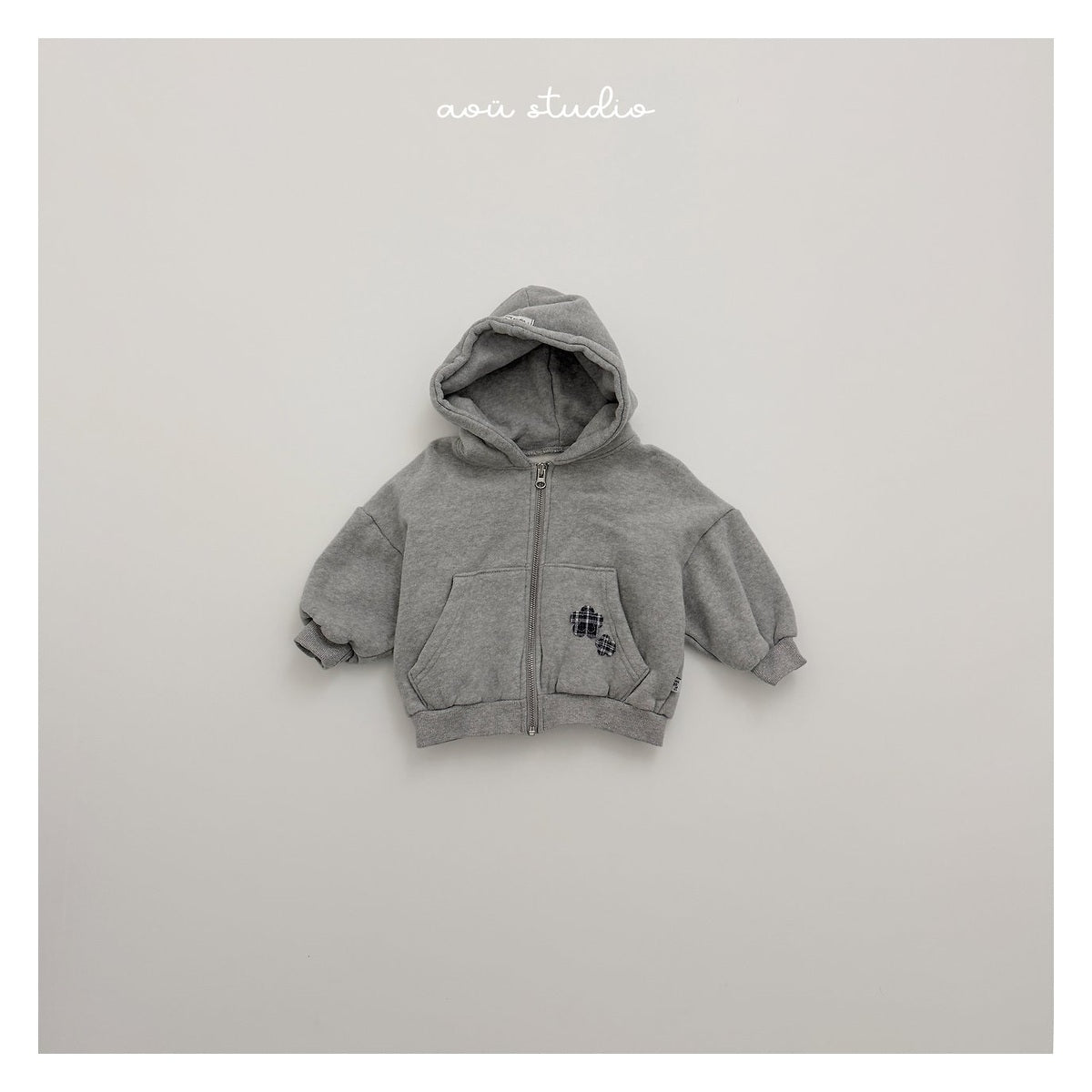 aou studio フラワー柄フードパーカー