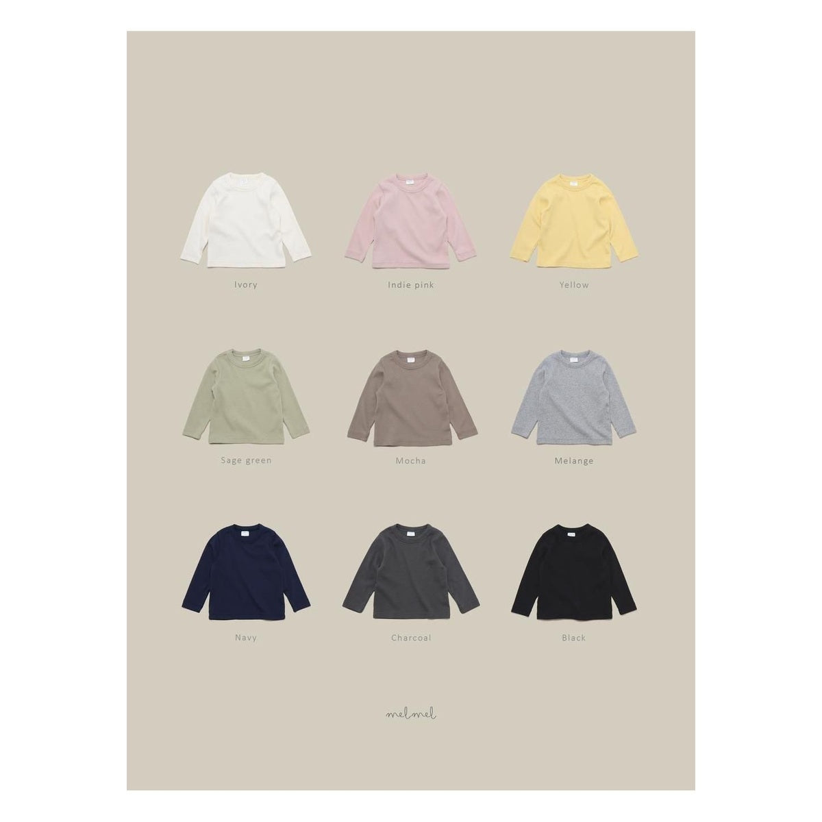 melmel リブTシャツ