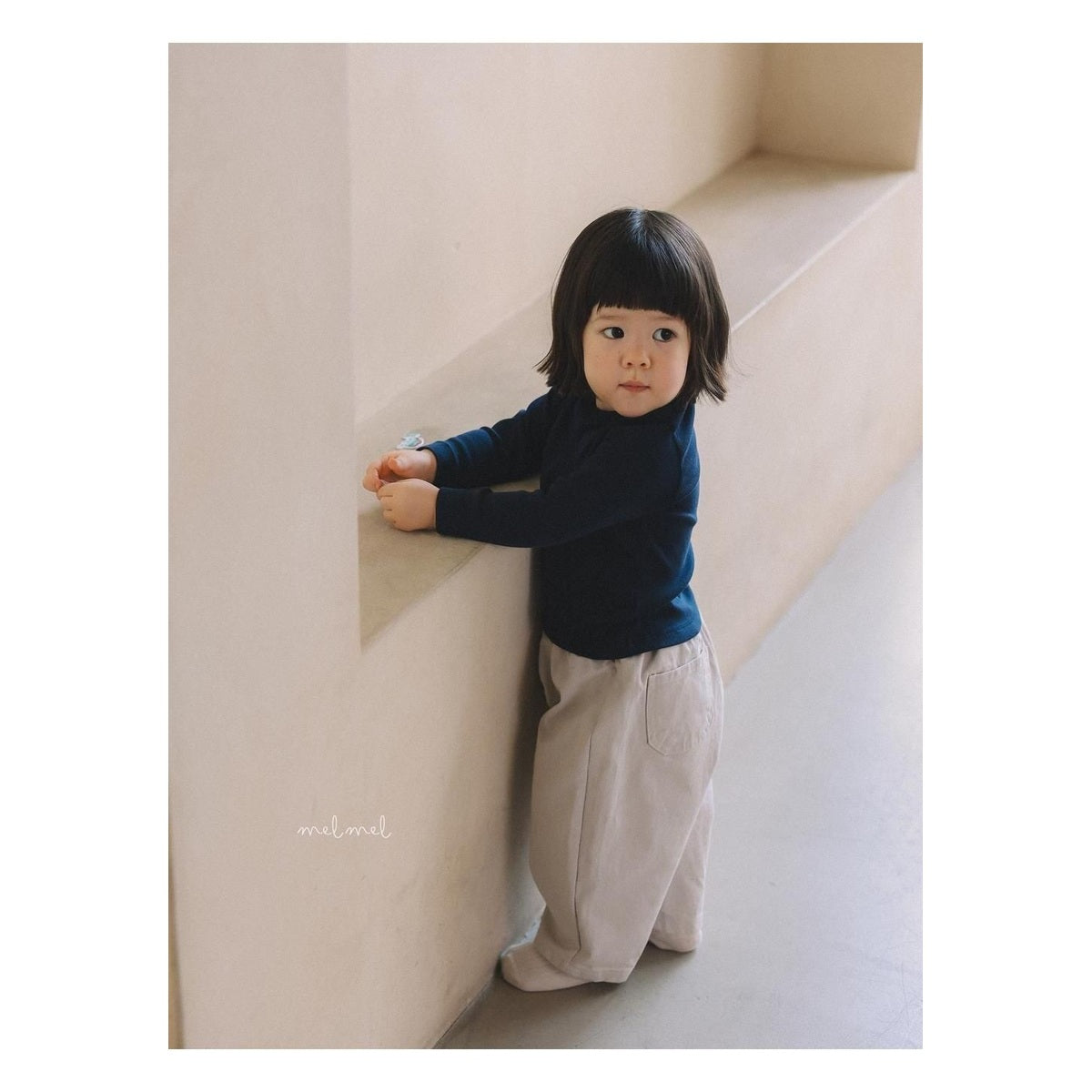 melmel リブTシャツ