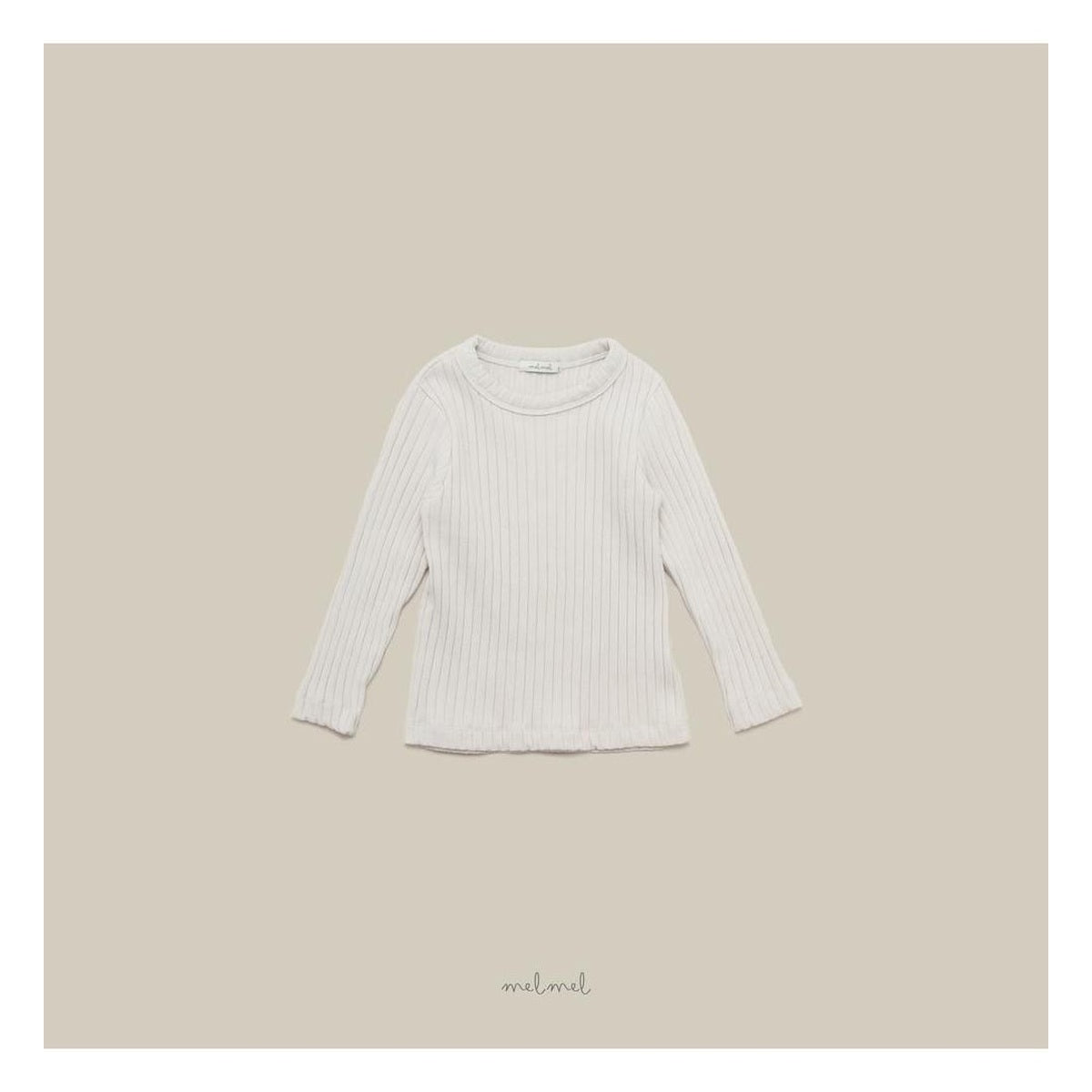 melmel ミルクコットンリブTシャツ