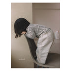 melmel 配色ボーダーTシャツ