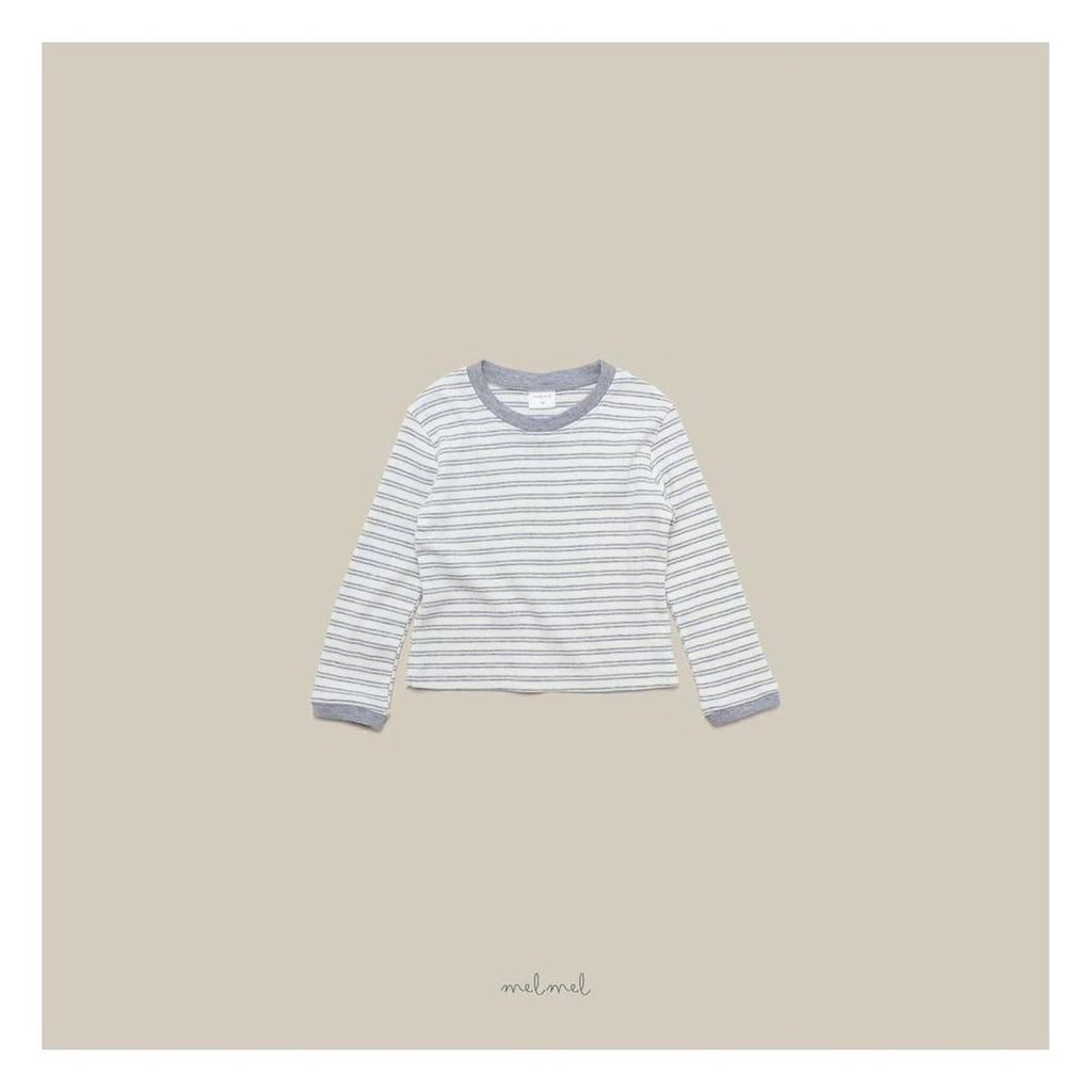melmel 配色ボーダーTシャツ