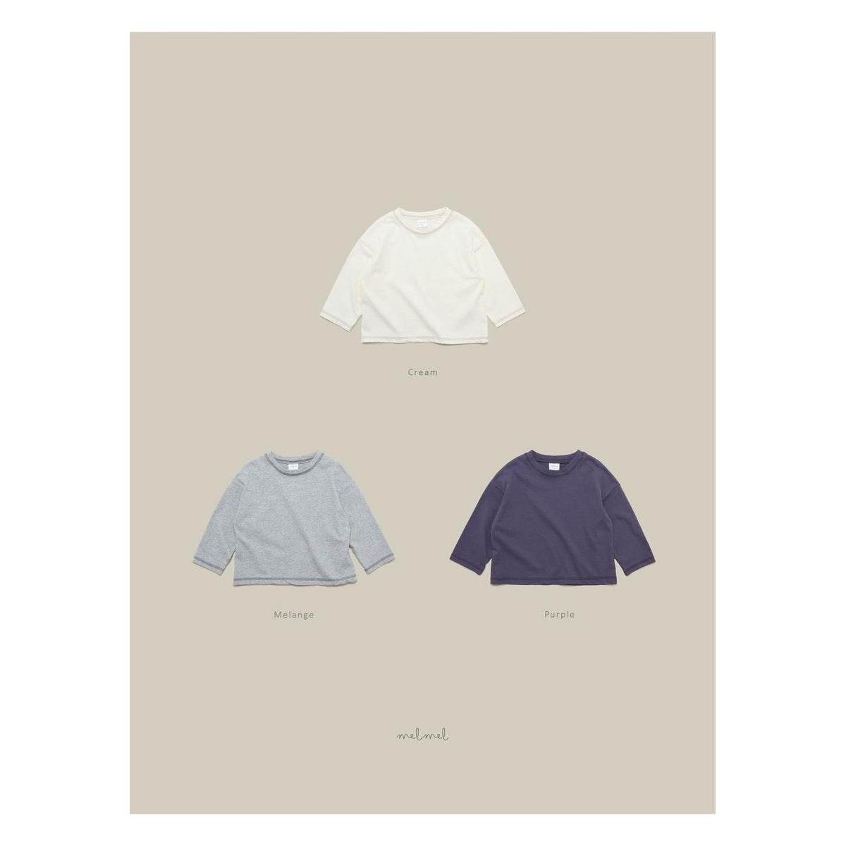 melmel ステッチTシャツ