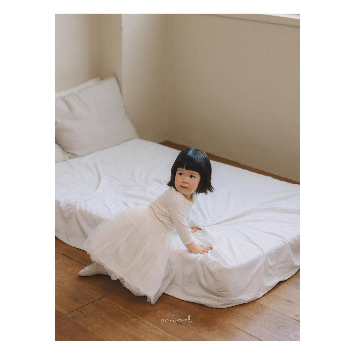 melmel ピンコート7分丈Tシャツ