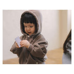 melmel フードジップアップパーカー
