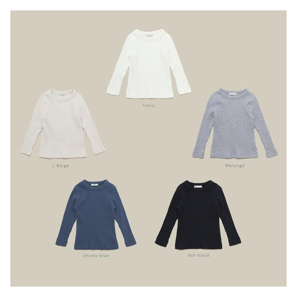 melmel ミルクリブTシャツ
