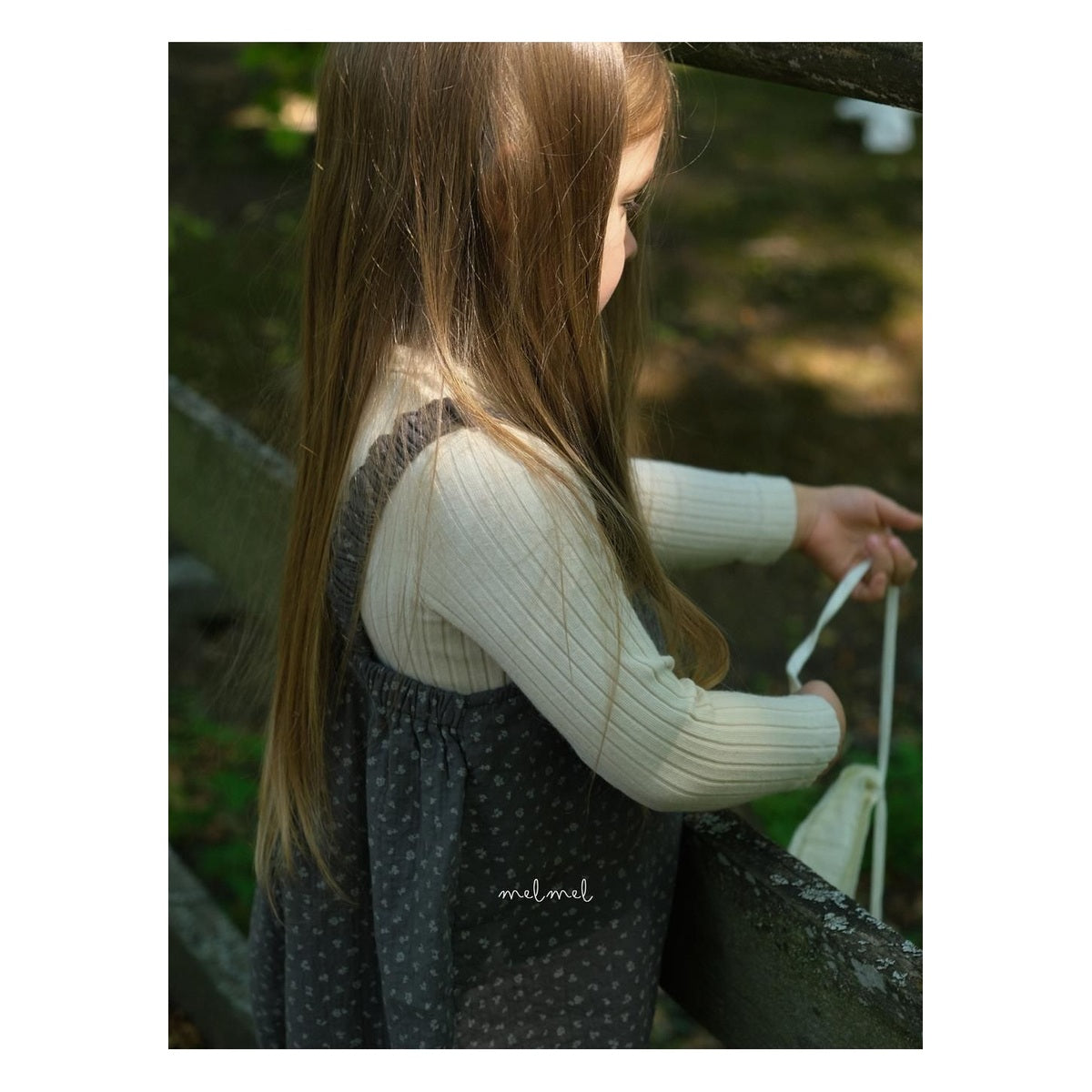 melmel ミルクリブTシャツ