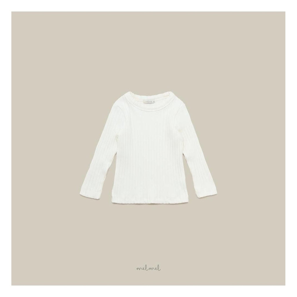 melmel ミルクリブTシャツ