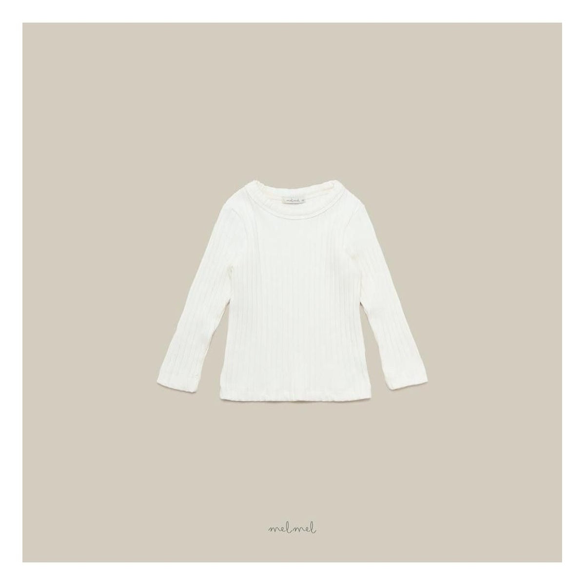 melmel ミルクリブTシャツ