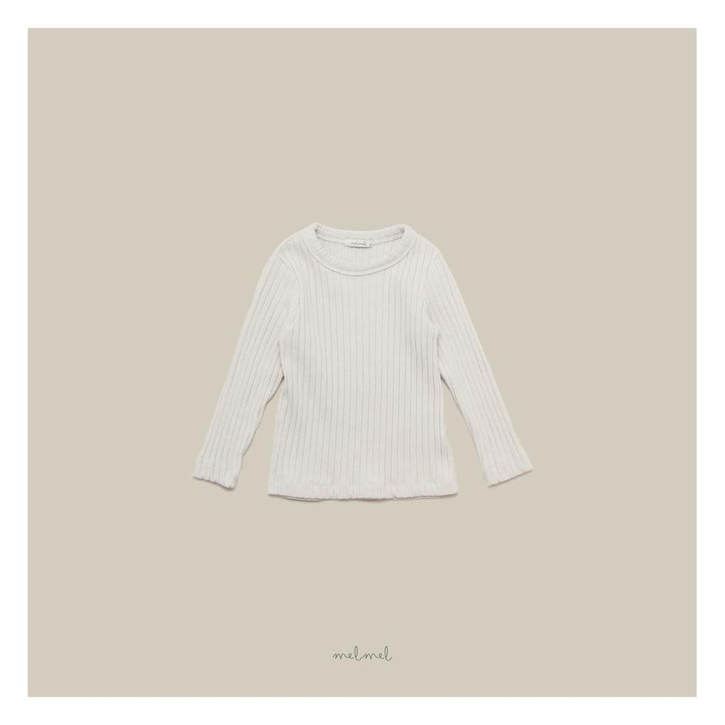 melmel ミルクリブTシャツ