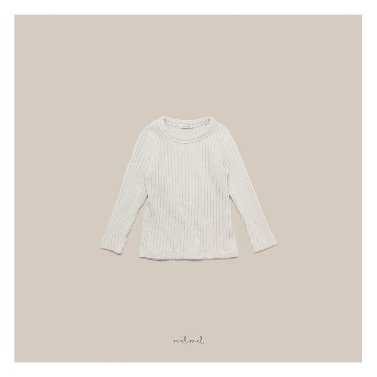 melmel ミルクリブTシャツ