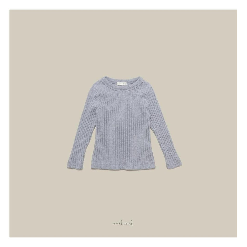 melmel ミルクリブTシャツ