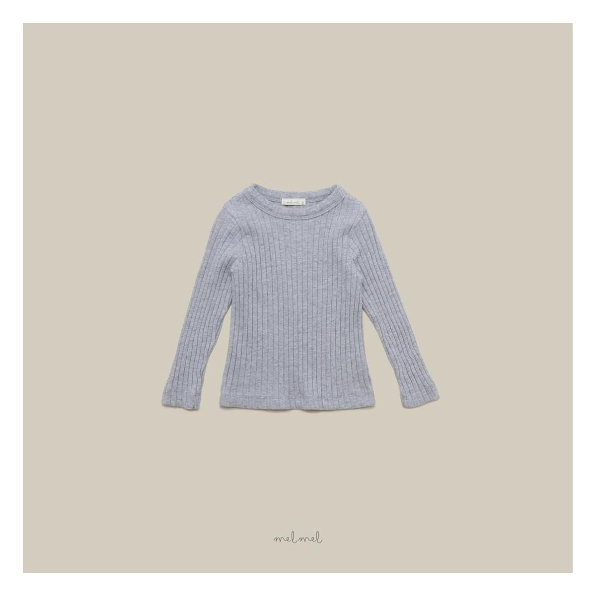 melmel ミルクリブTシャツ