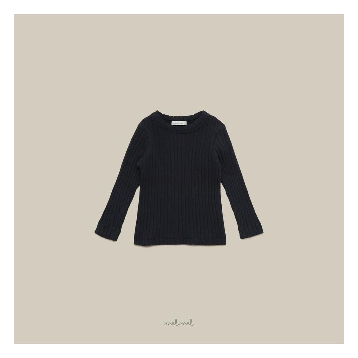 melmel ミルクリブTシャツ