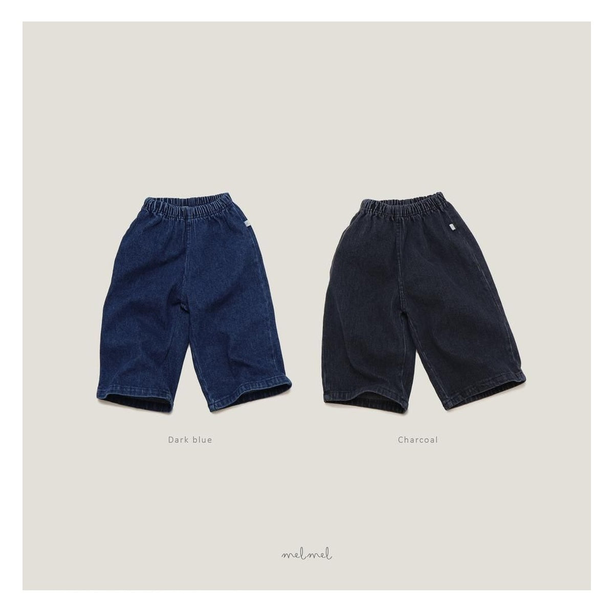 melmel リブデニムパンツ