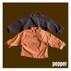 PEPPER みかん柄ハーフタートルネック