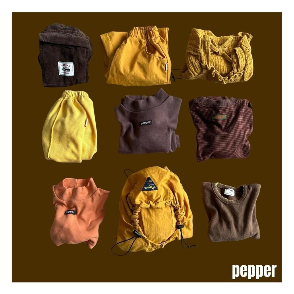 PEPPER みかん柄ハーフタートルネック