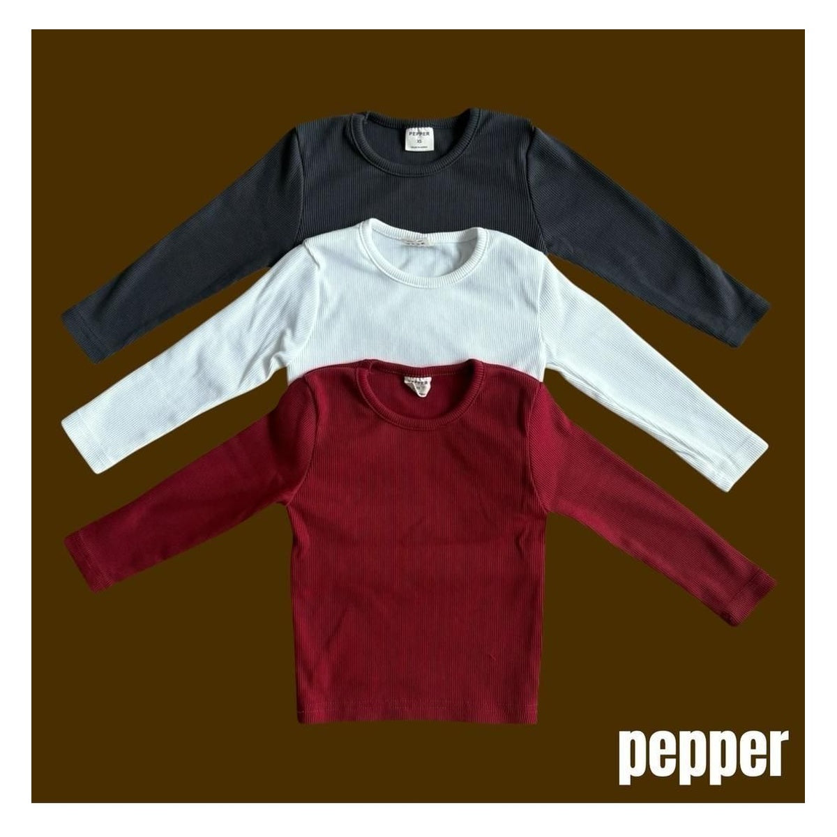 PEPPER リブTシャツ