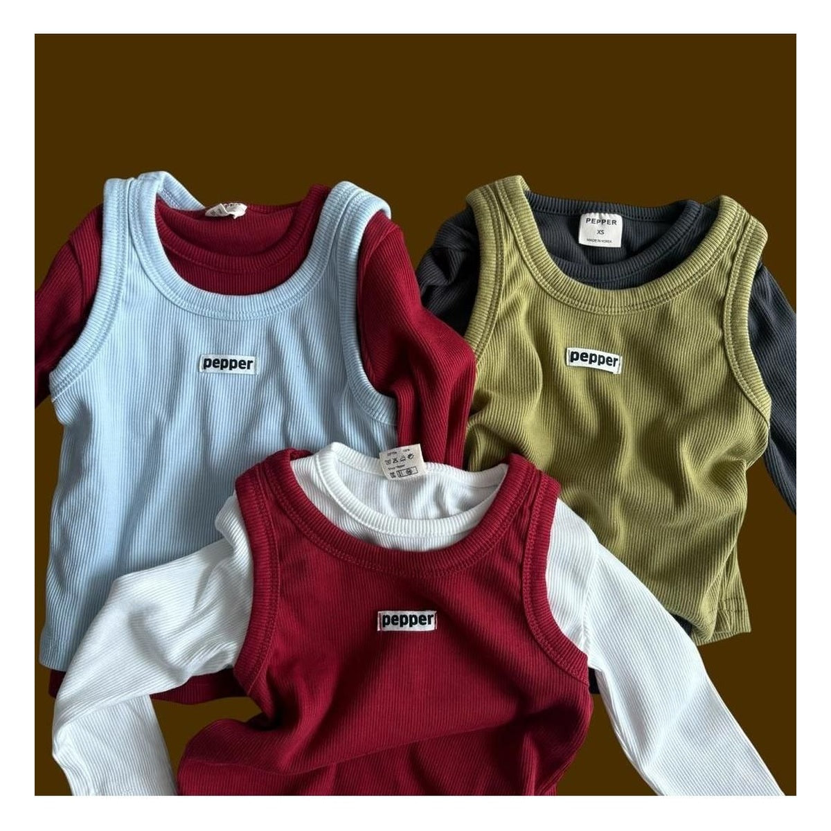 PEPPER リブTシャツ