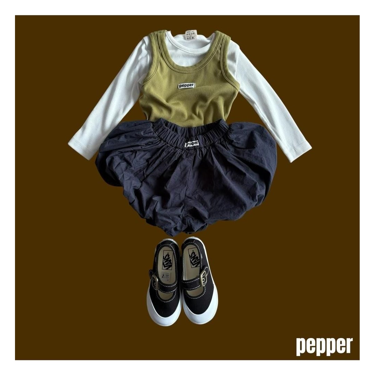 PEPPER リブTシャツ