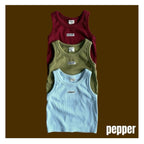 PEPPER リブレイヤードタンクトップ
