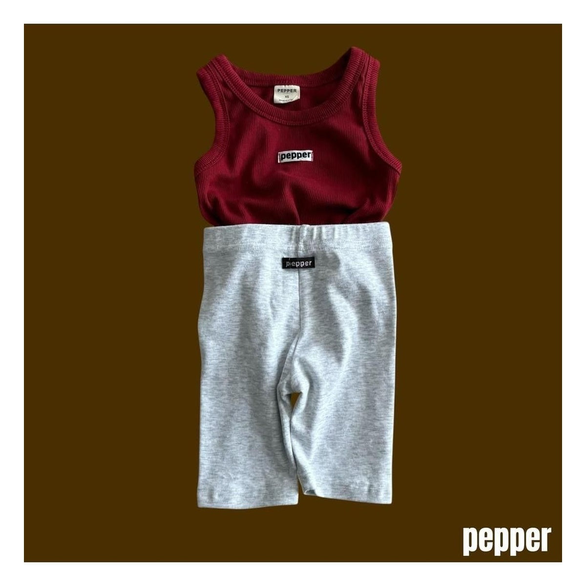 PEPPER リブレイヤードタンクトップ
