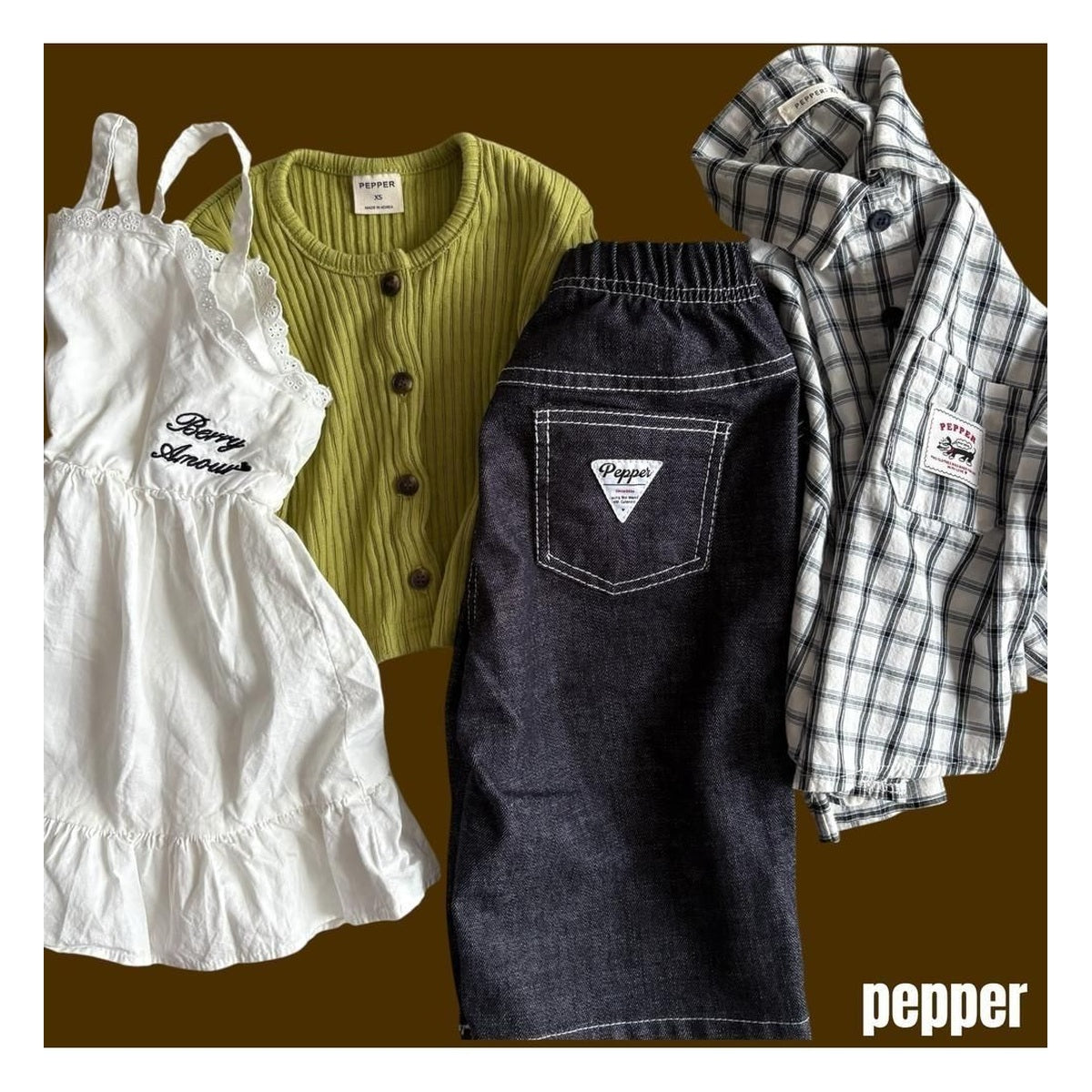 PEPPER モモレイヤードワンピース
