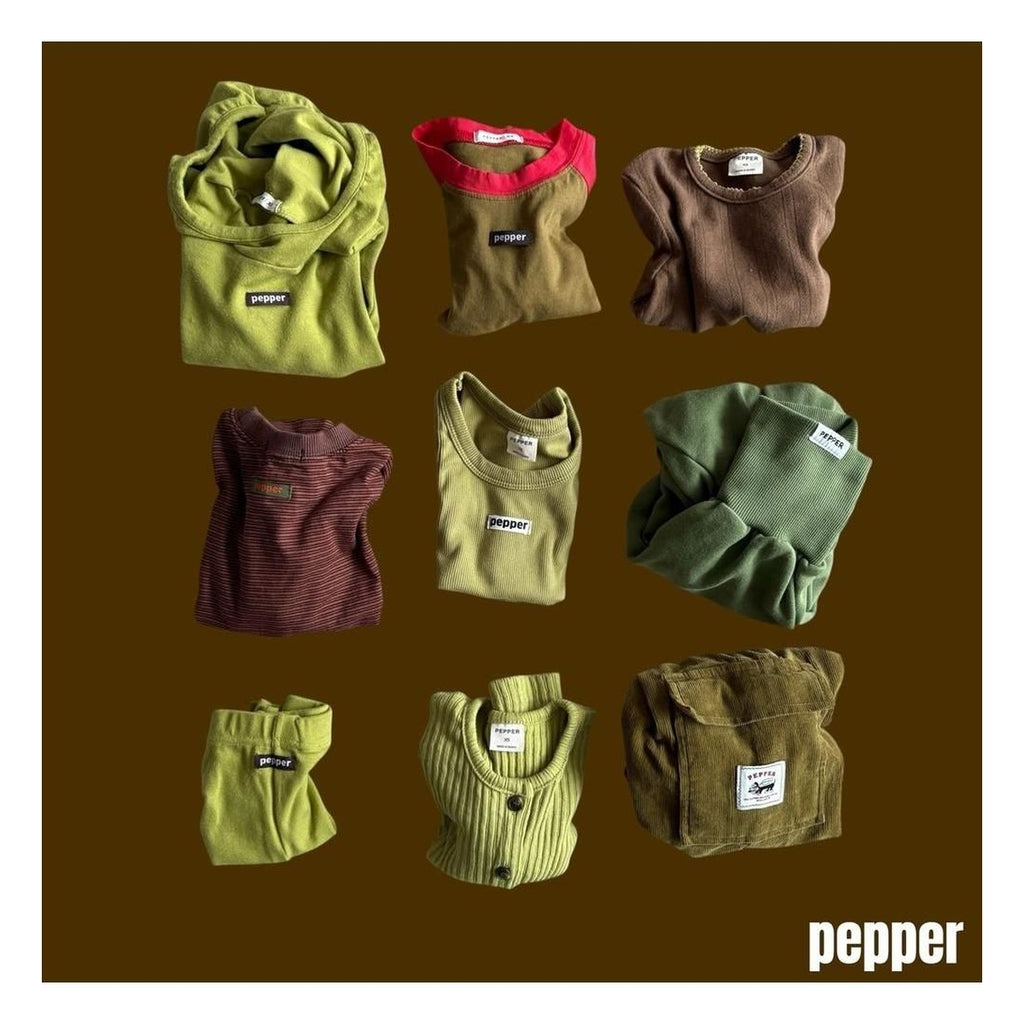 PEPPER フード付き抹茶パーカー
