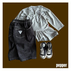 PEPPER ノンフェードデニムパンツ
