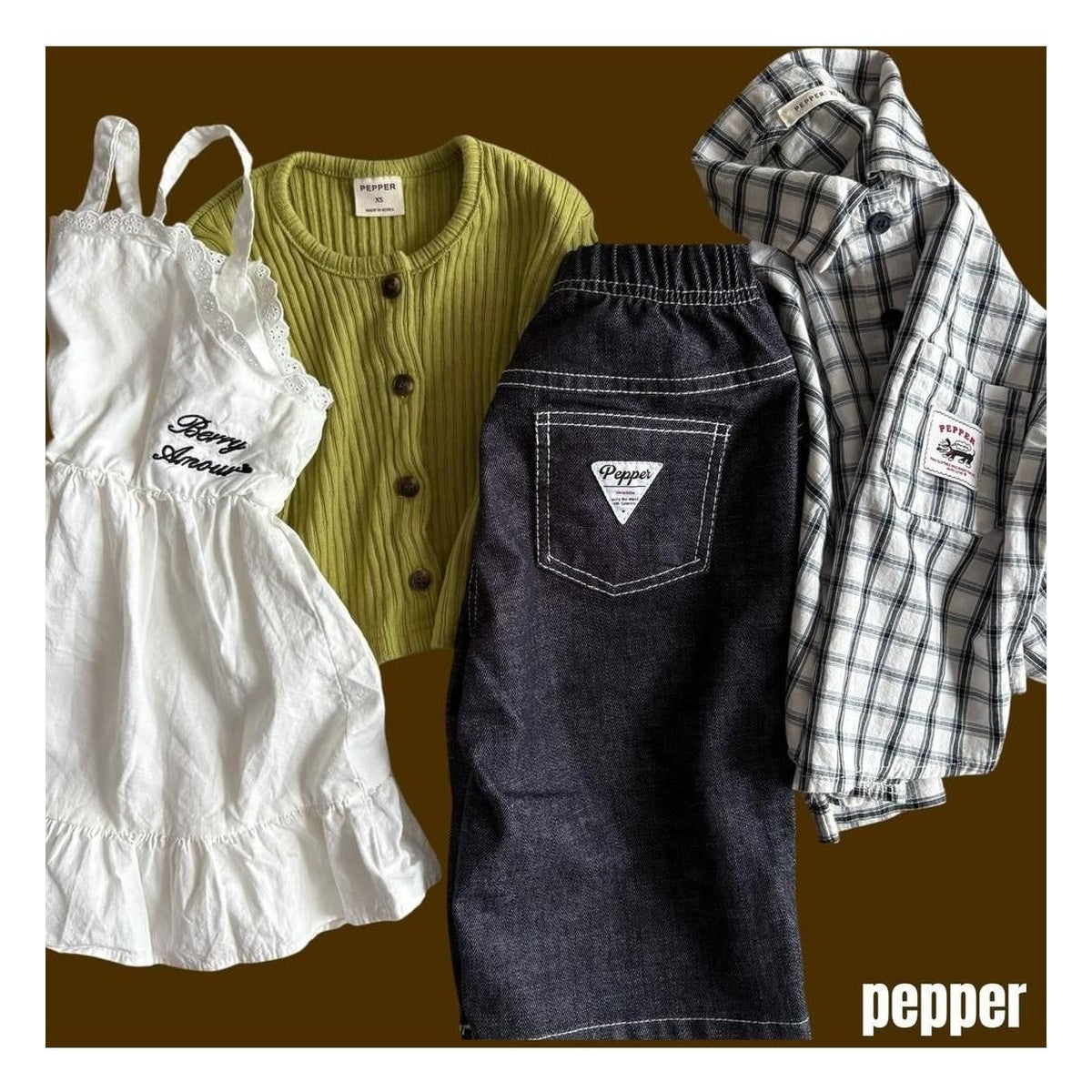 PEPPER ノンフェードデニムパンツ
