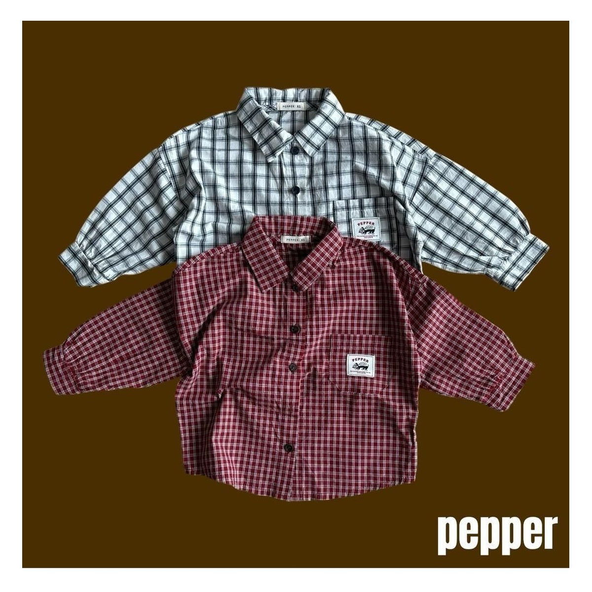 PEPPER クッキーチェックシャツ