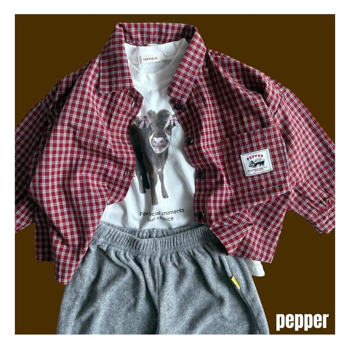 PEPPER クッキーチェックシャツ