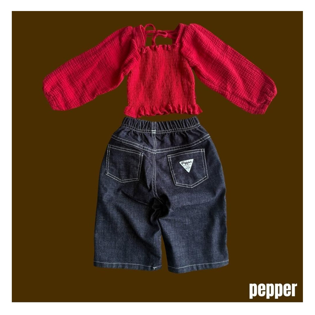 PEPPER スモークブラウス