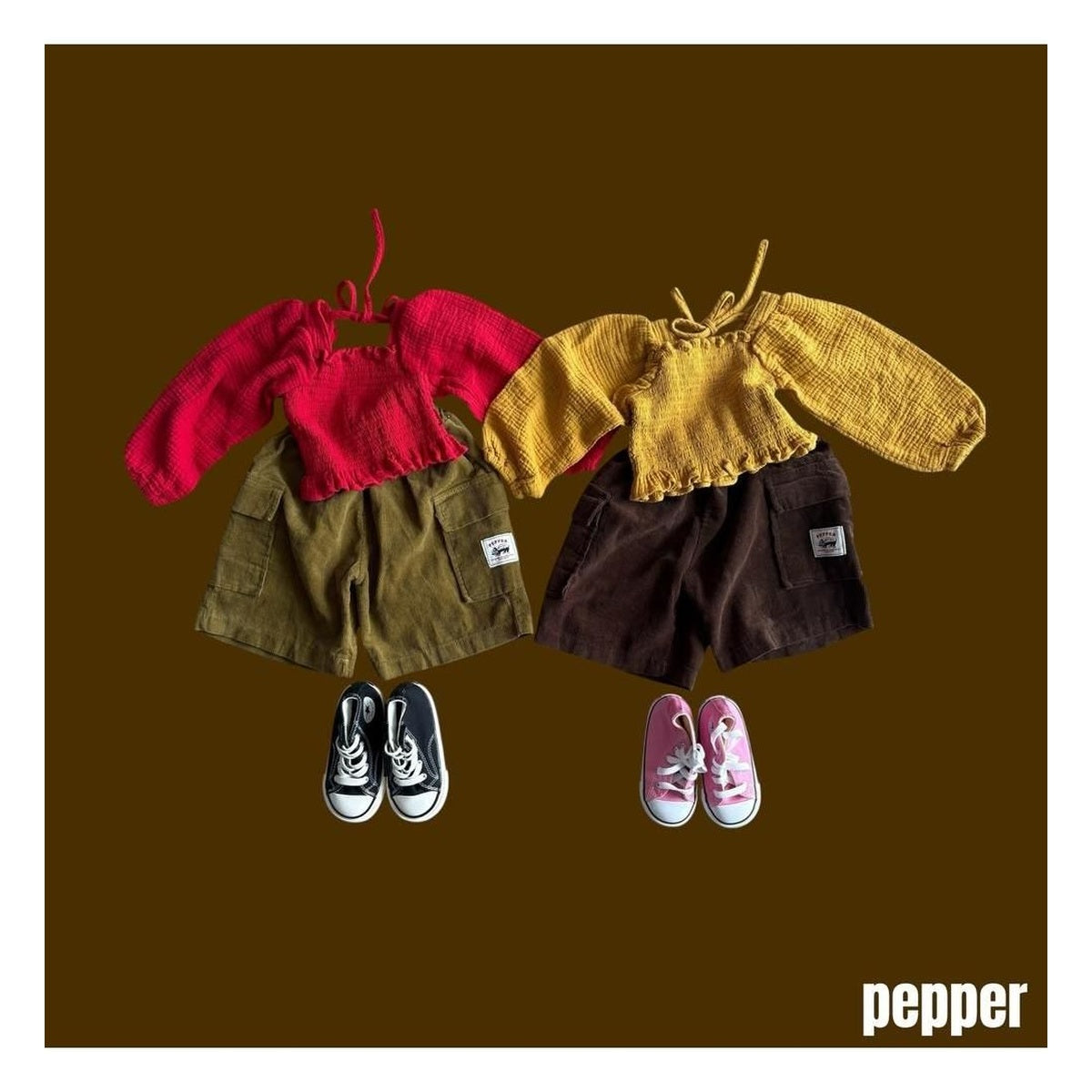 PEPPER ココボールコーデュロイバミューダパンツ