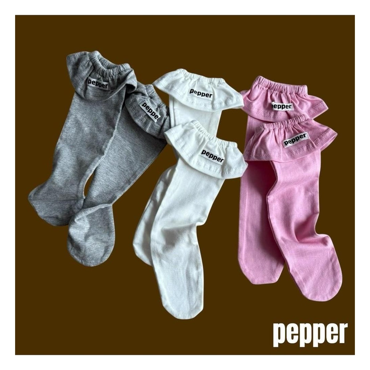 PEPPER フリルニーソックス FREE
