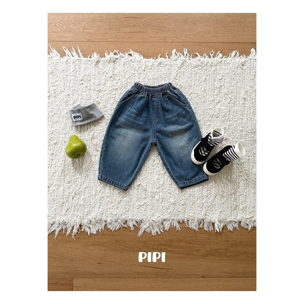 PIPI ウエストゴムデニムパンツ