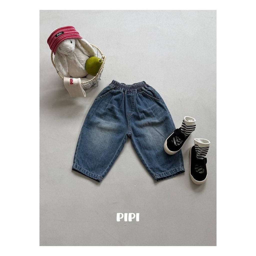 PIPI ウエストゴムデニムパンツ