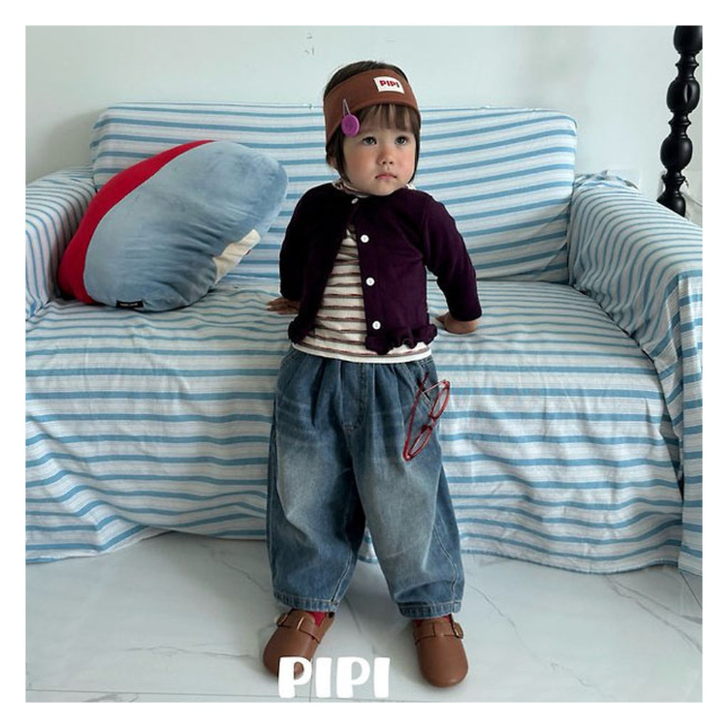 PIPI ウエストゴムデニムパンツ