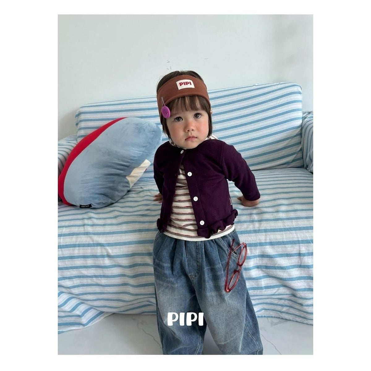PIPI ウエストゴムデニムパンツ