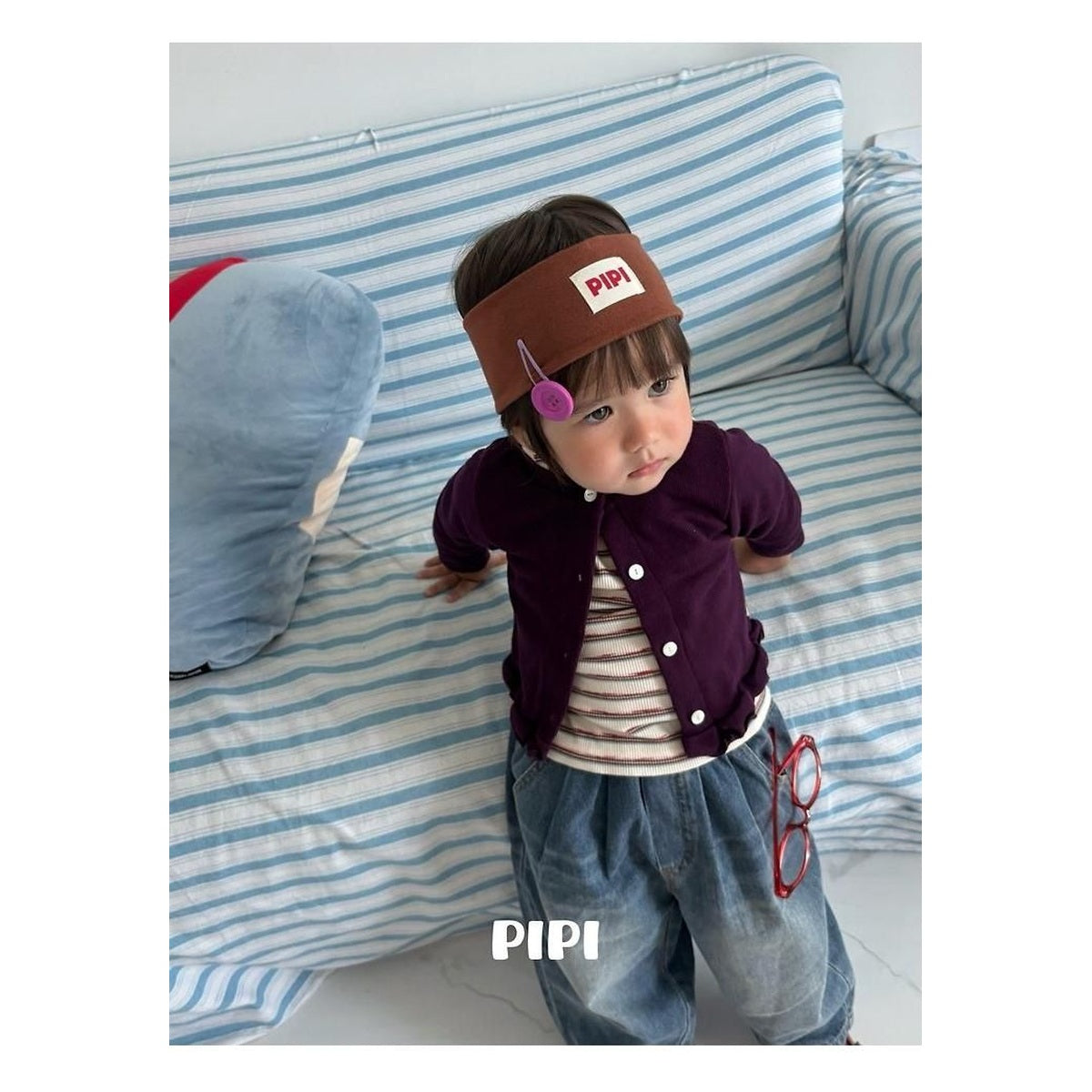 PIPI ウエストゴムデニムパンツ