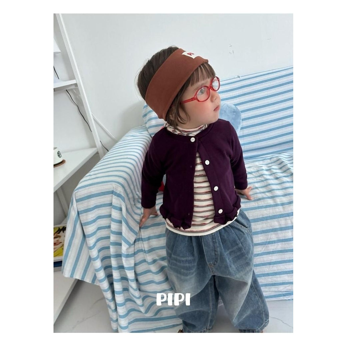 PIPI ウエストゴムデニムパンツ