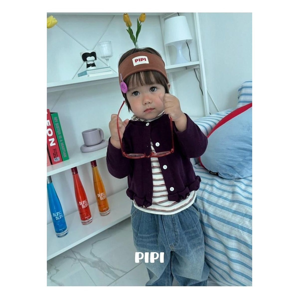 PIPI ウエストゴムデニムパンツ