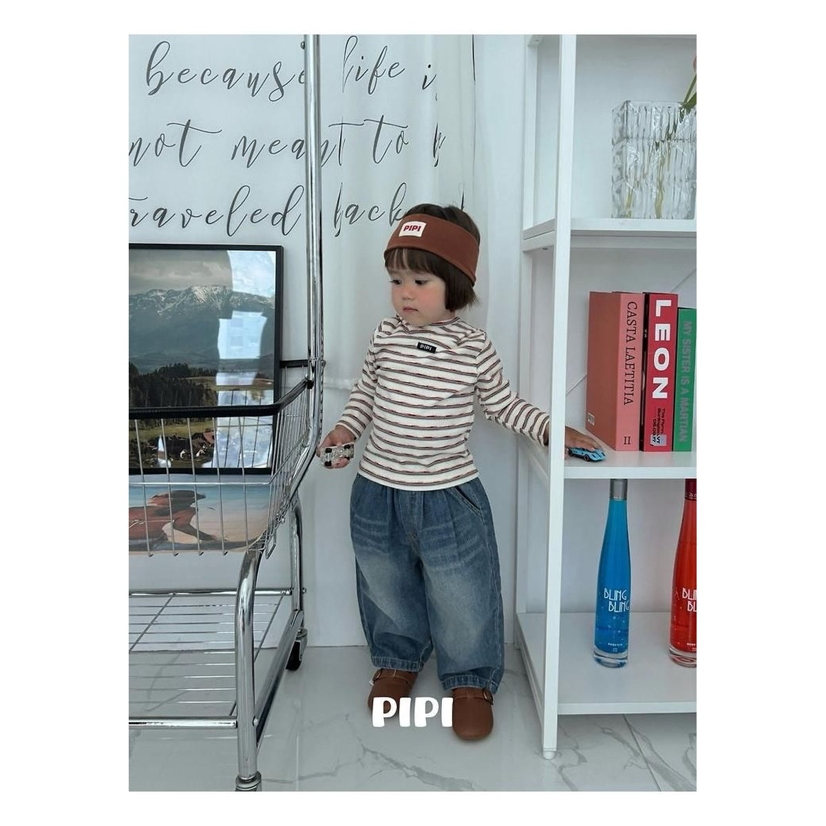 PIPI ウエストゴムデニムパンツ