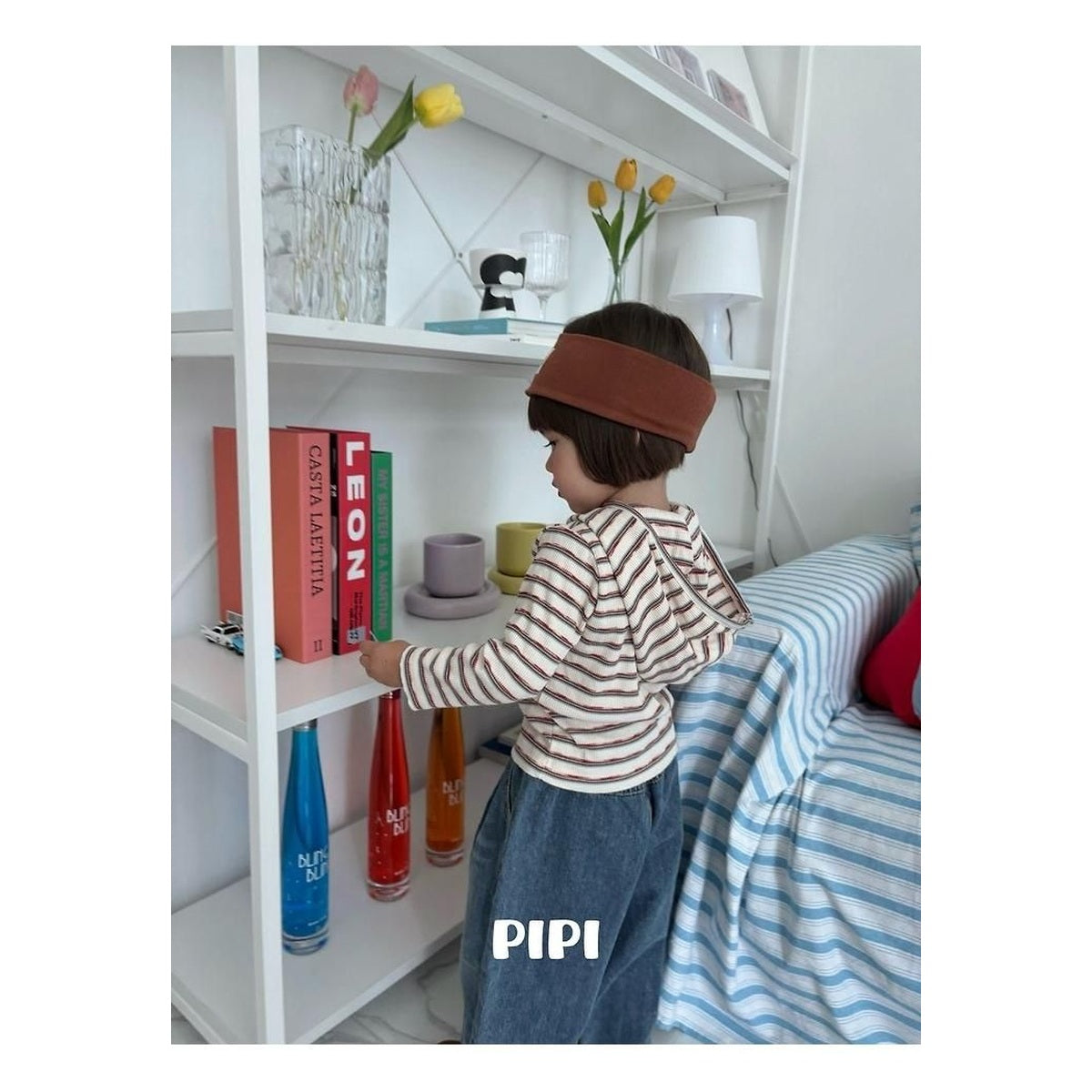 PIPI ウエストゴムデニムパンツ