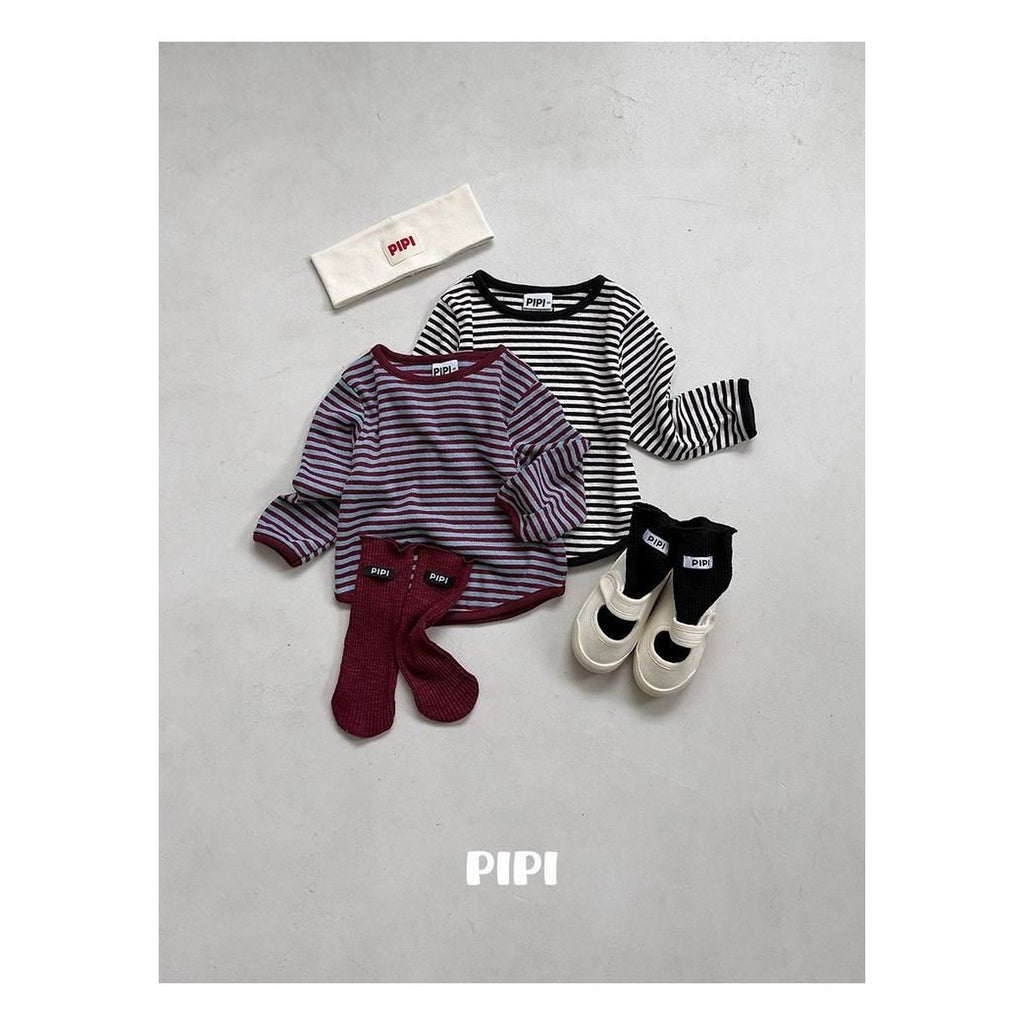 PIPI ボーダーラップTシャツ
