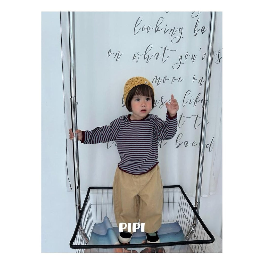 PIPI ボーダーラップTシャツ