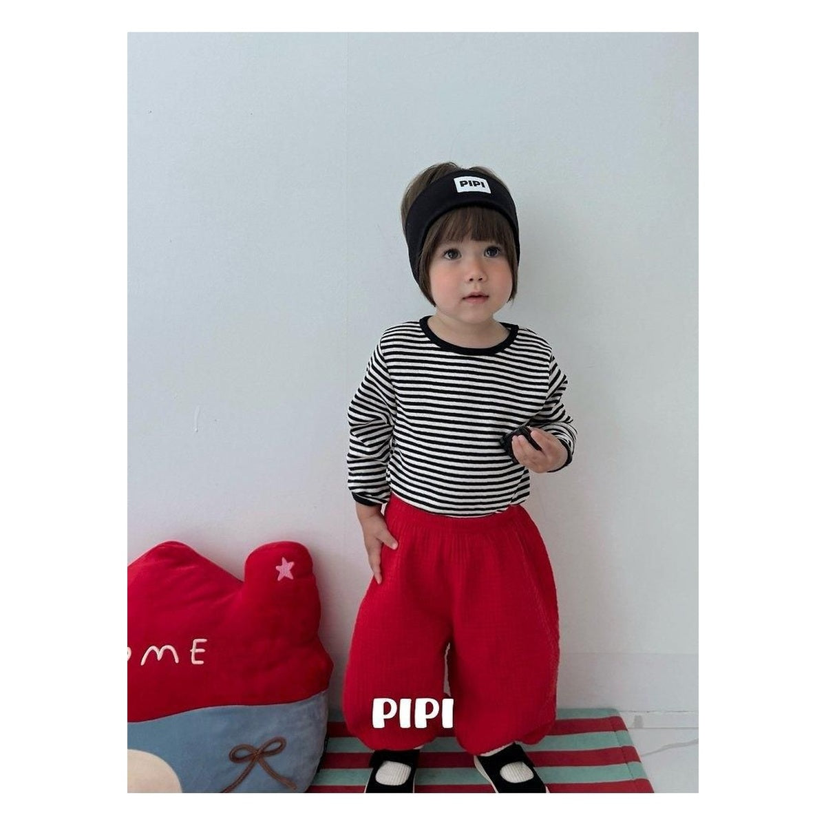 PIPI ボーダーラップTシャツ